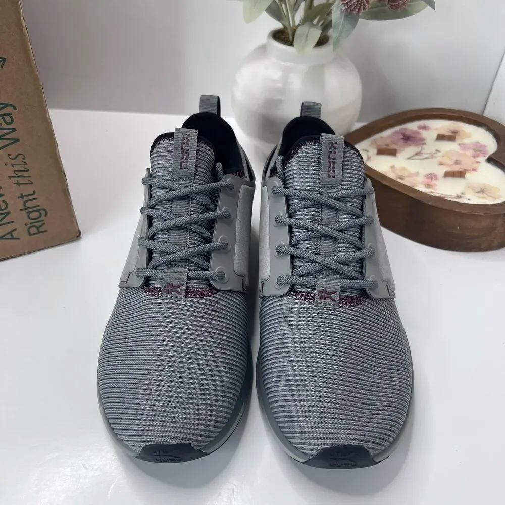 Kuru Atom Walking Comfort Sneaker Storm Gray/Black Men 8 W NWB Plantar Fasciitis